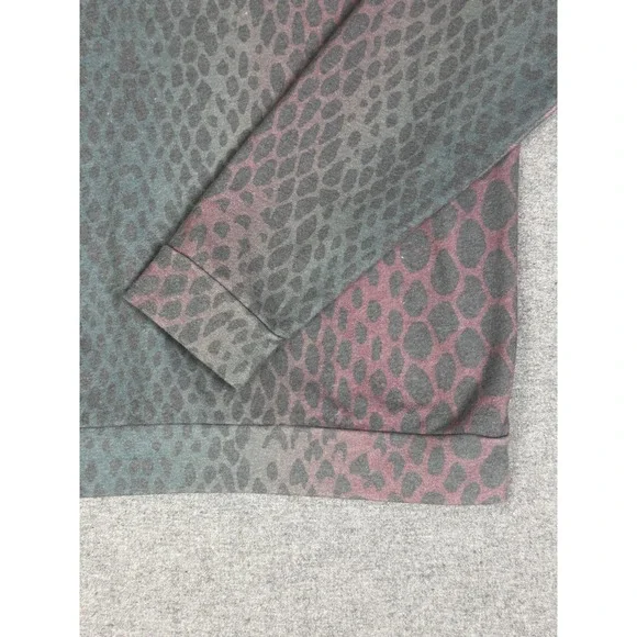 Sol Angeles Anthropologie Sweatshirt Womens 1X Animal Print Pullover Made‎ USA - Picture 4 of 12